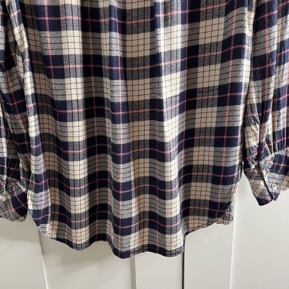 Anthropologie Hester & Orchard Plaid Flannel Button Down Top small - Picture 13 of 14
